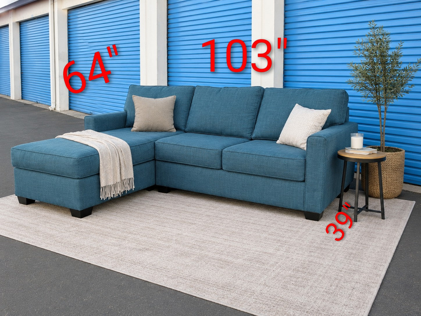 Teal Living Spaces Sectional
