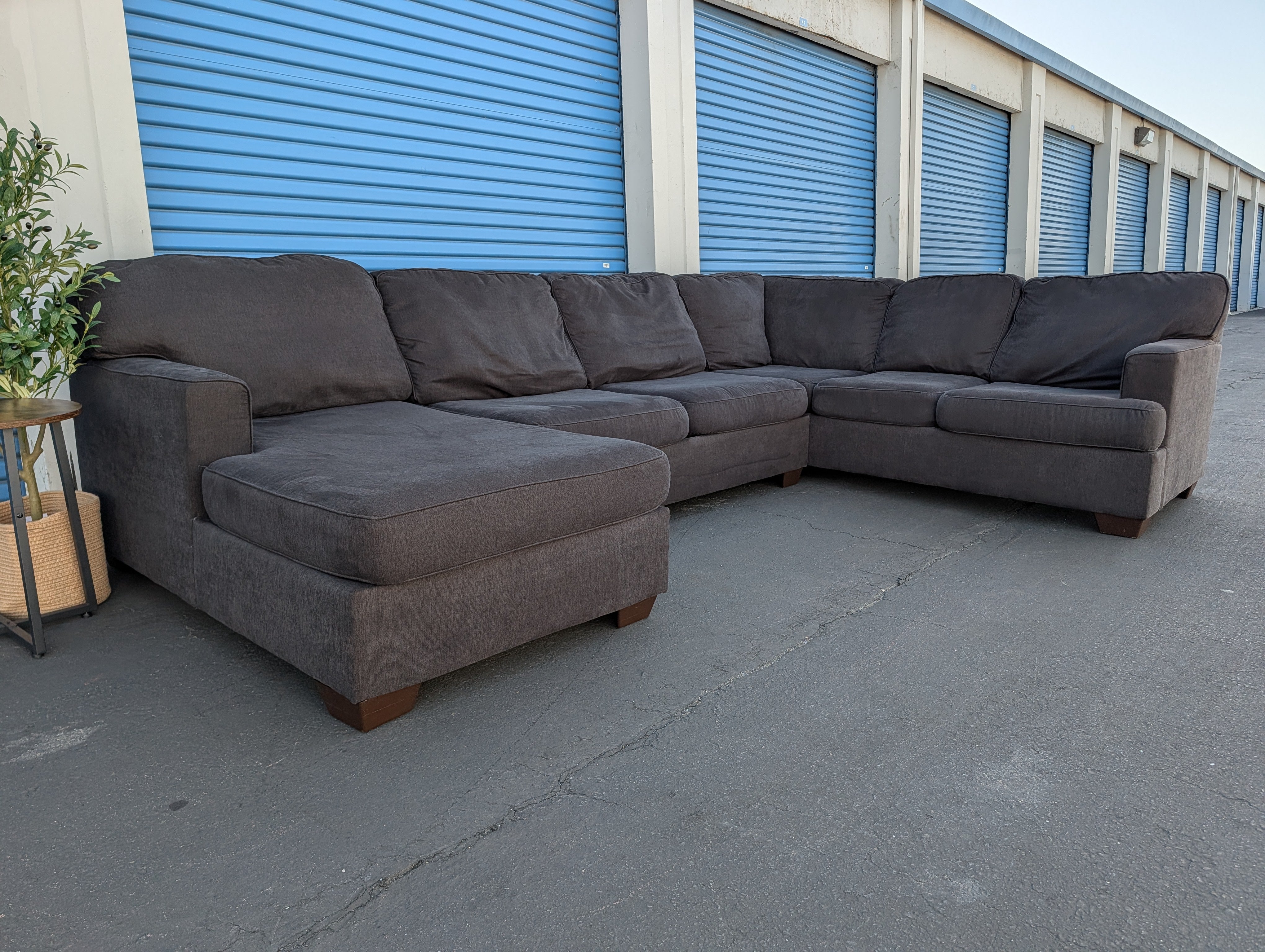 Black U Shape Sectional