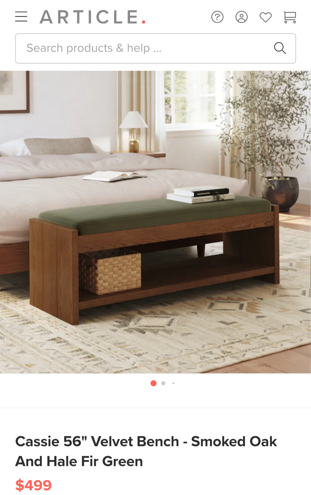 New Article Entryway Bench