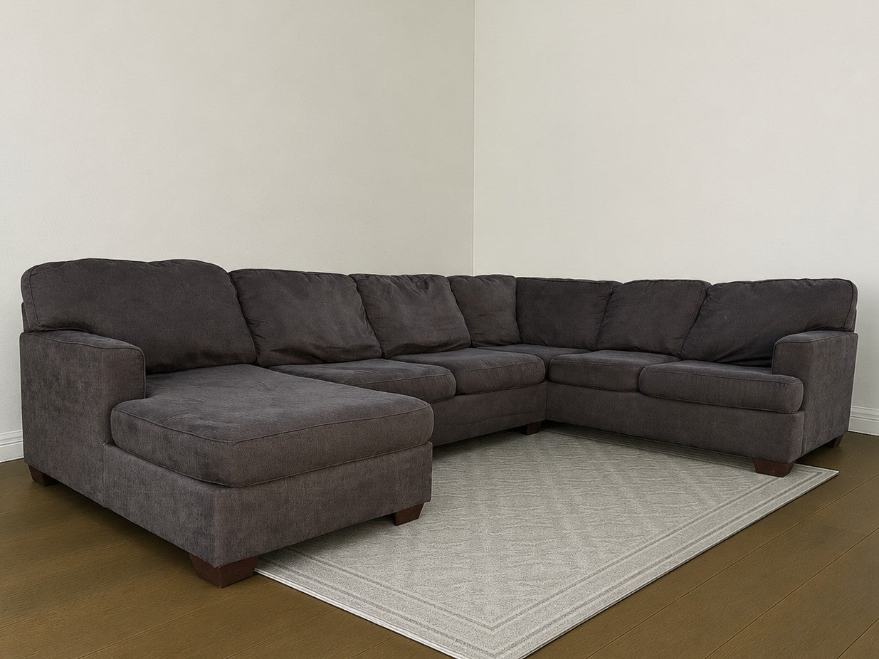 Black U Shape Sectional