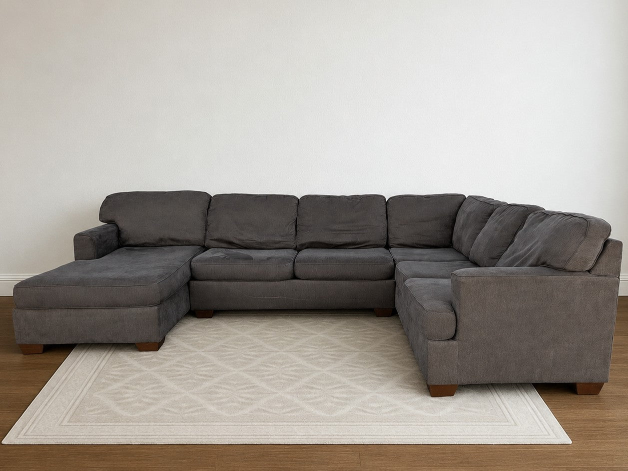 Black U Shape Sectional