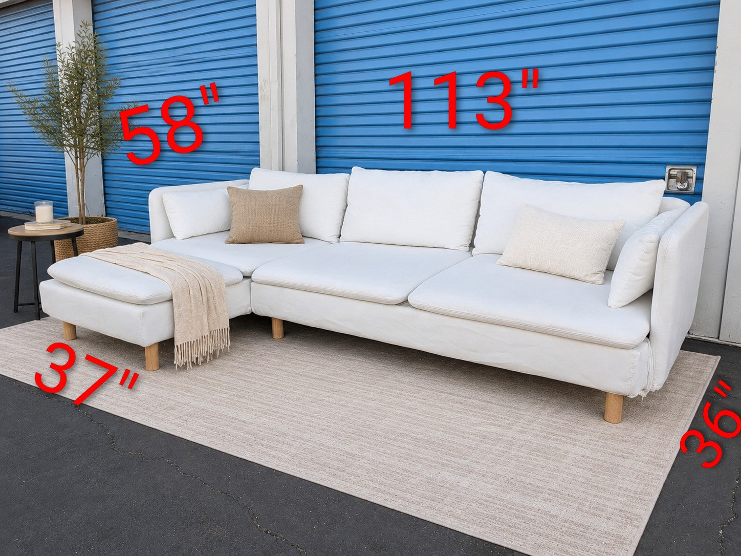 White Sectional