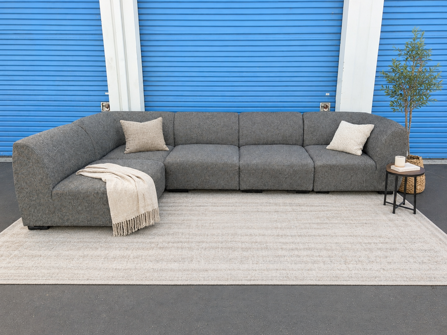 Gray 5-Piece Sectional