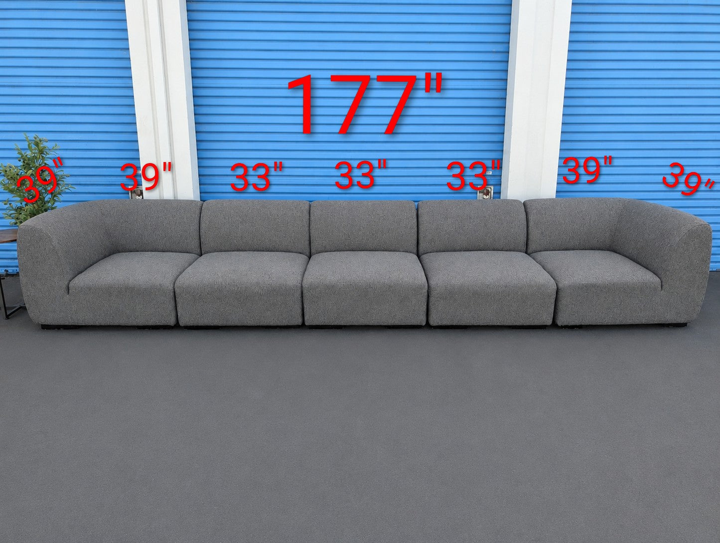 Gray 5-Piece Sectional