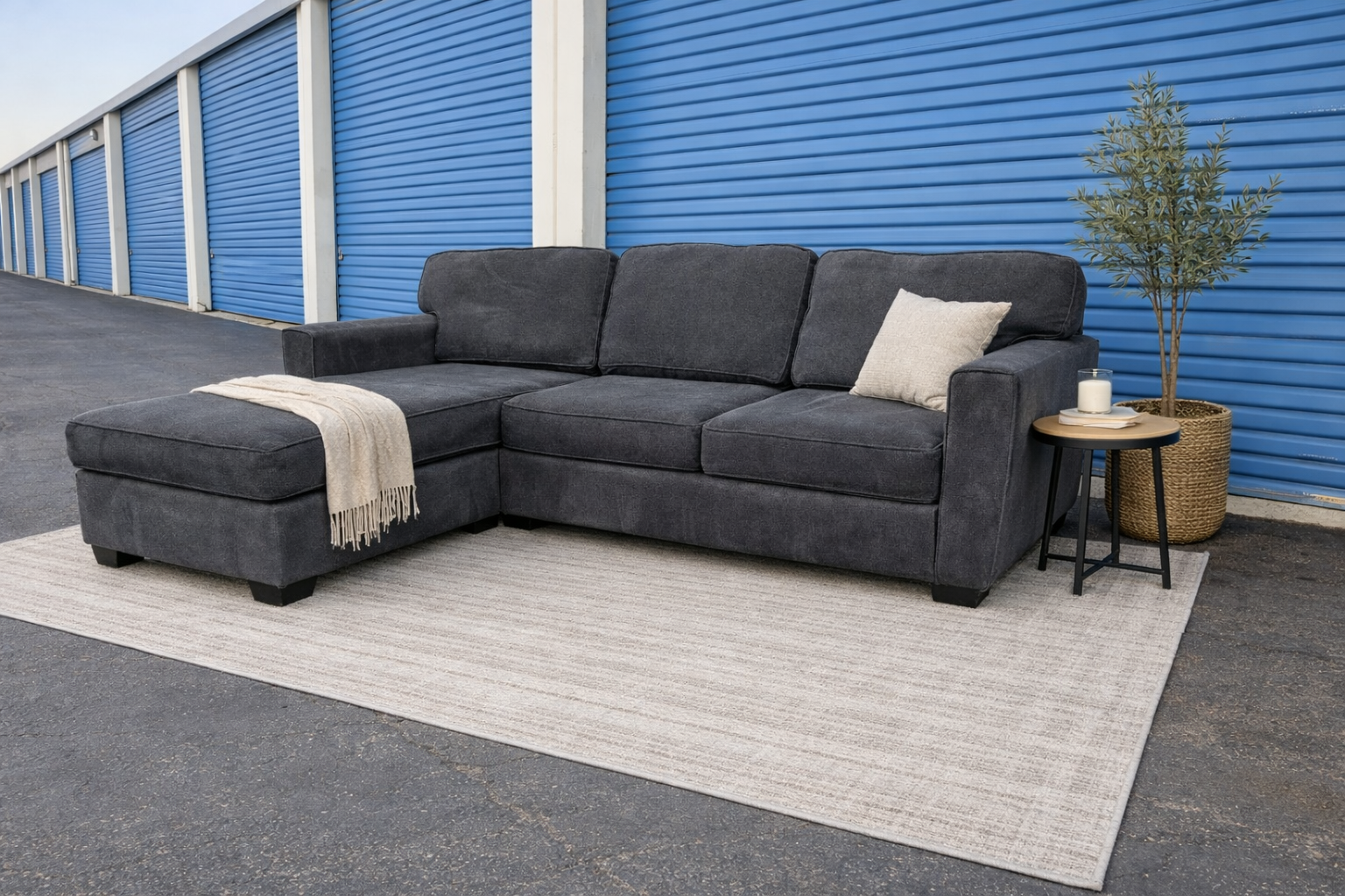 Black Reversible Sleeper Sofa