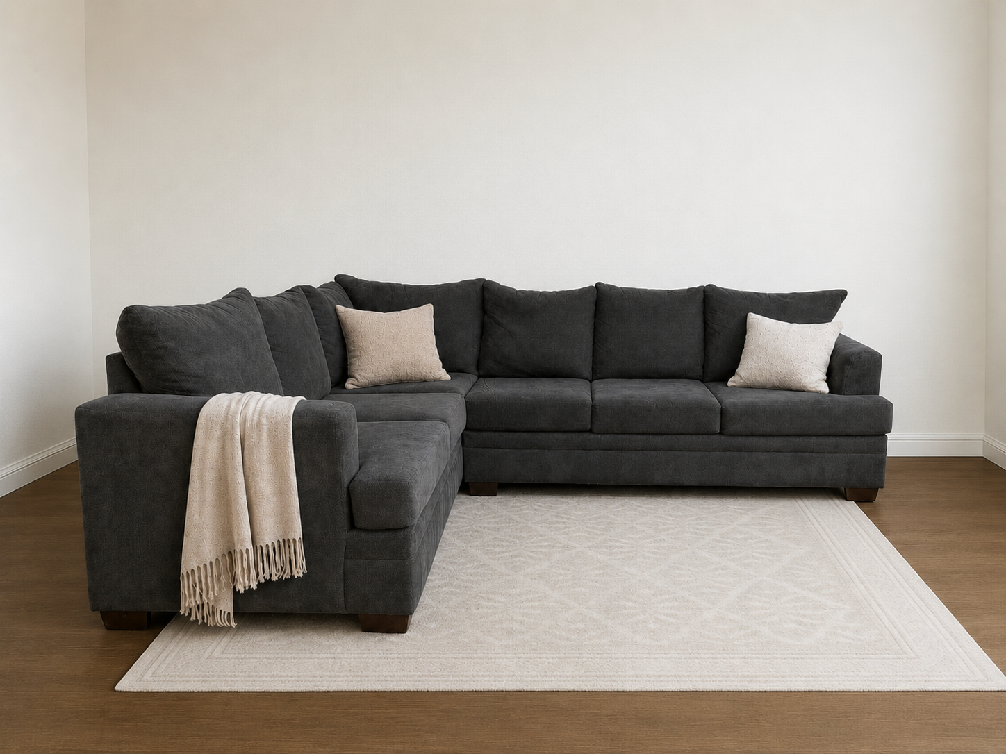 Large Black Sectional