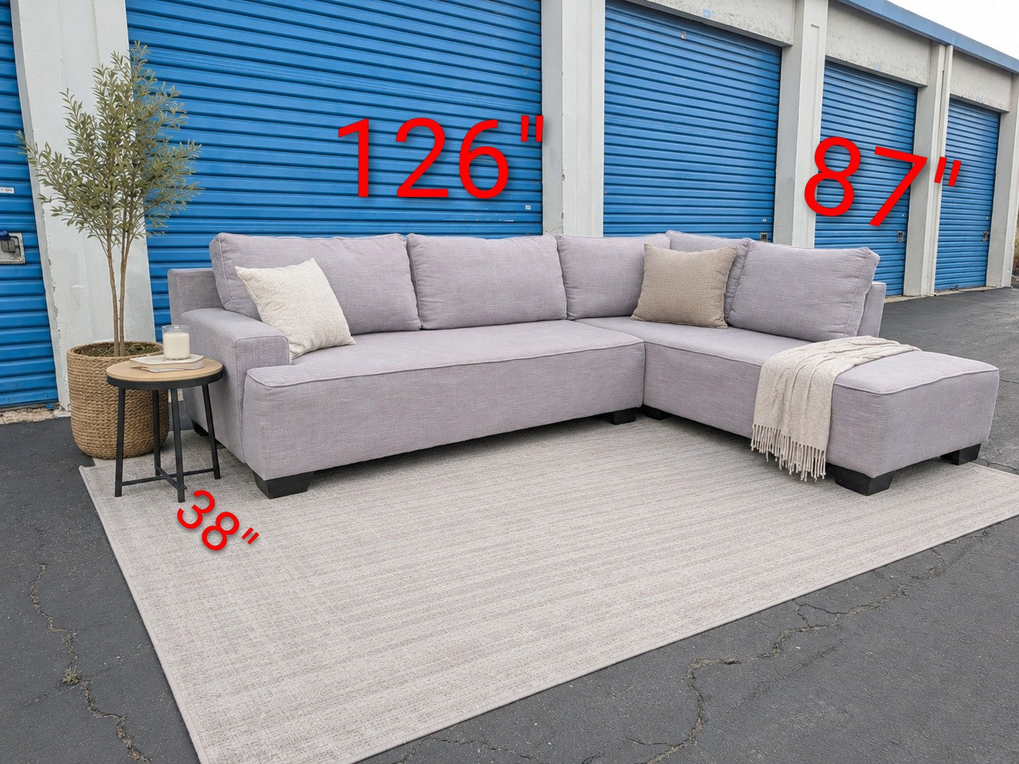 Light Gray Taupe Sectional