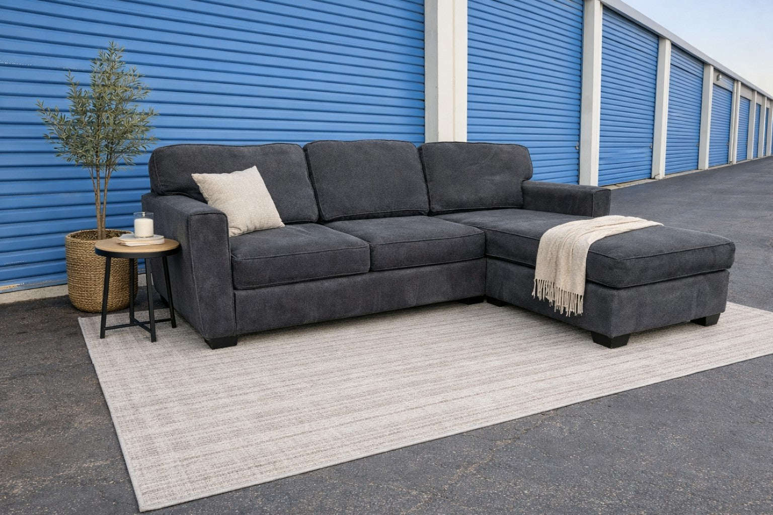 Black Reversible Sleeper Sofa
