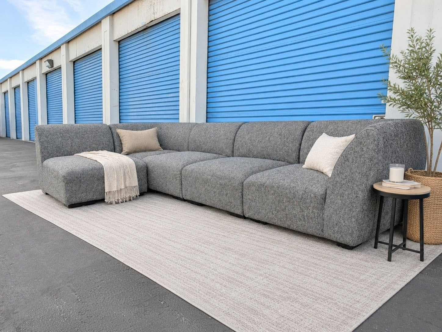 Gray 5-Piece Sectional