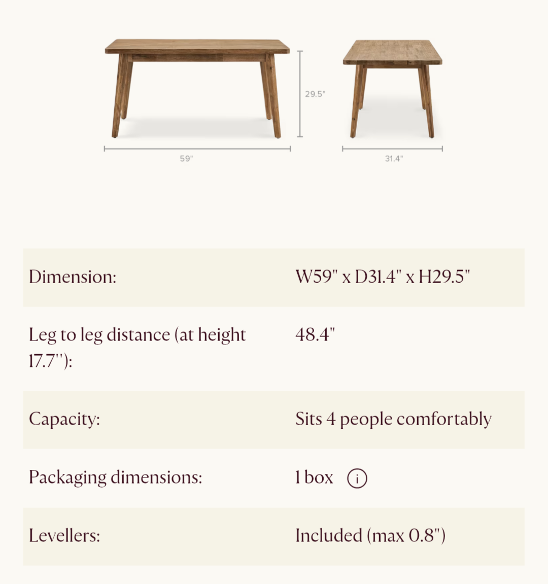 New Castlery Dining Table