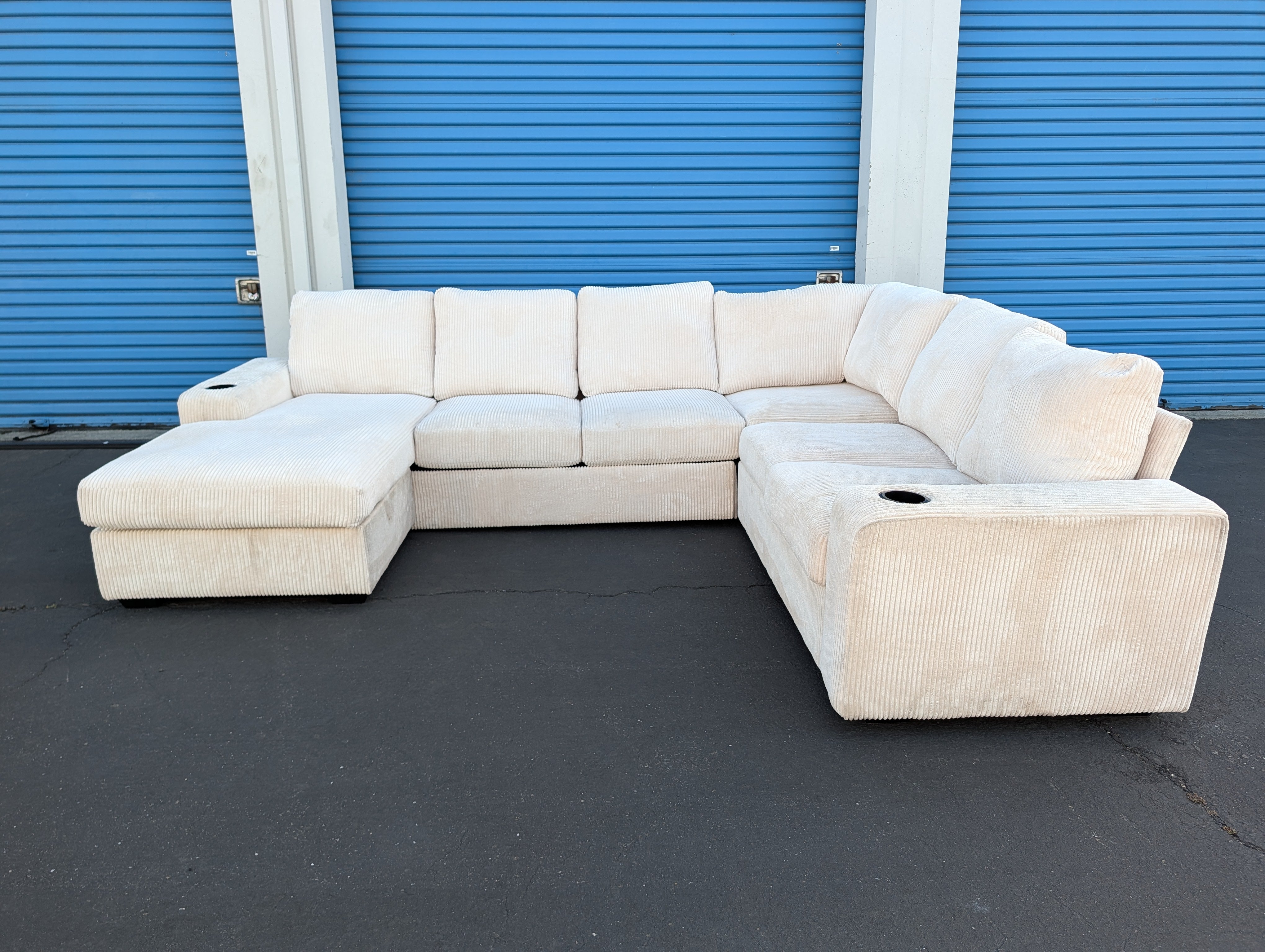 Cream U-shaped Sectional