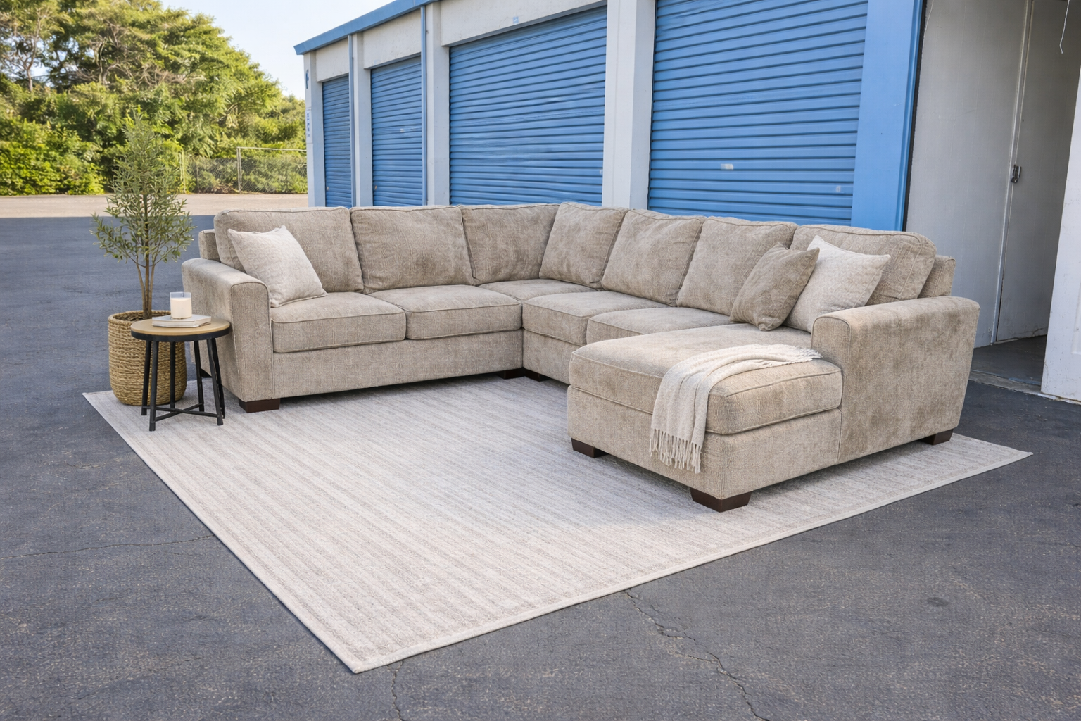 Light Taupe Ashley Patola Park 4-Piece Sectional