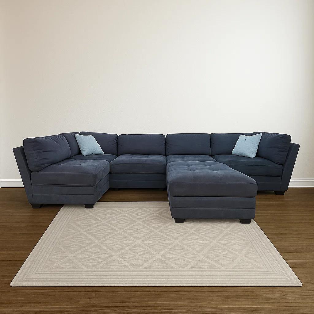 Thomasville Tisdale Modular Sectional 6-piece Dark Gray with Ottoman